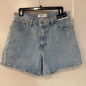 Abercrombie & Fitch Curve Love Light Blue Jean Shorts